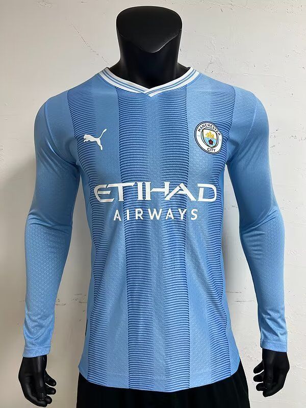 AAA Quality Manchester City 23/24 Home Long Jersey(Player)